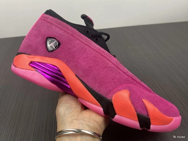 Rep TBK Pink Shocking Retro Jordan 14 DH4121-600 Low (W) 0726